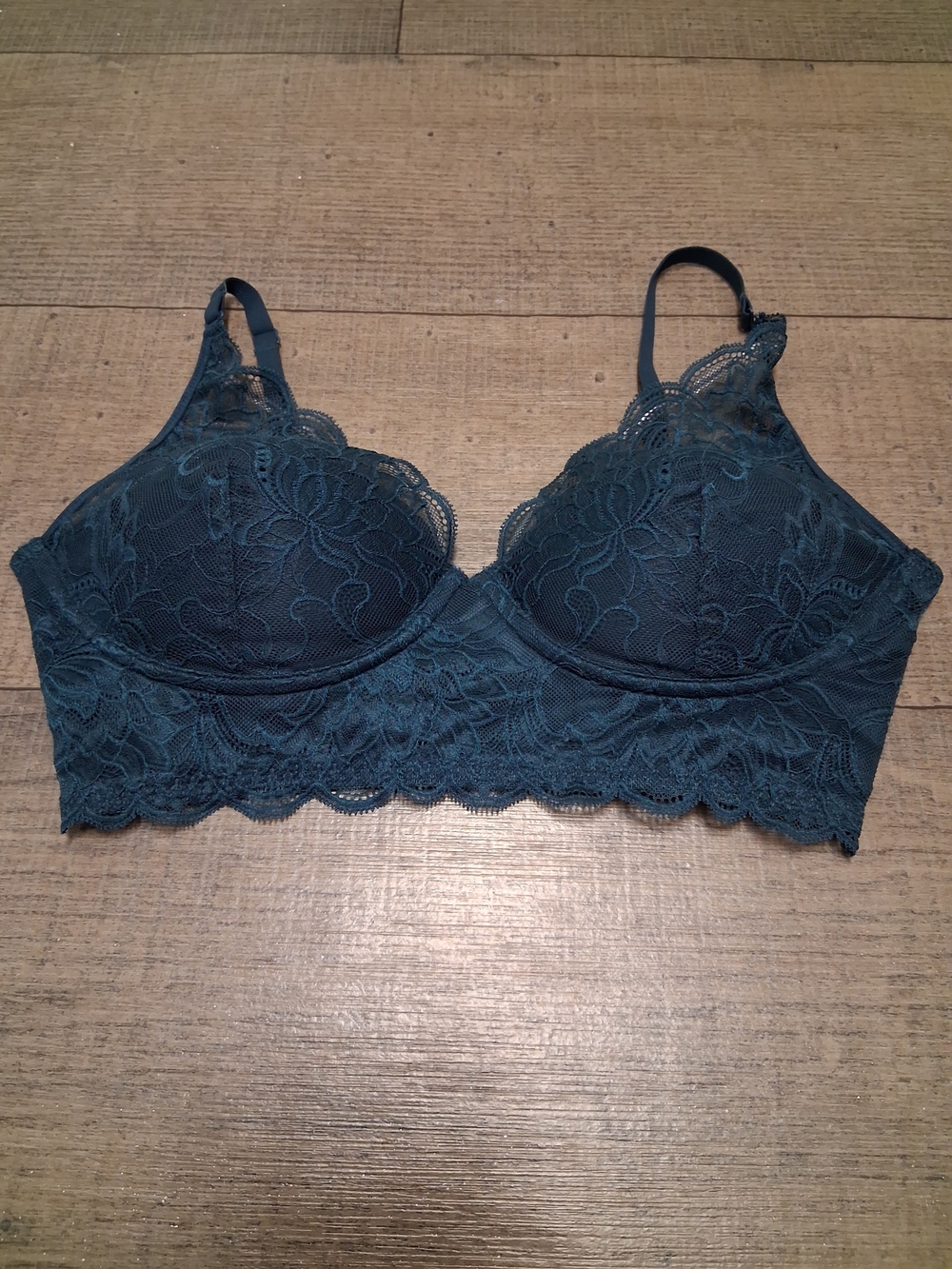 Maidenform Teal Lace Longline Wireless Bra